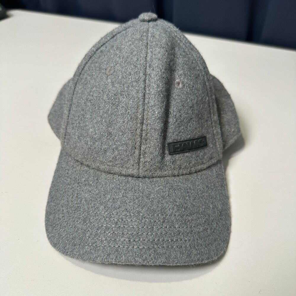 HAWK Hat Cap Snap Back Gray Wool Blend Tony Hawk Skateboarding Outdoors